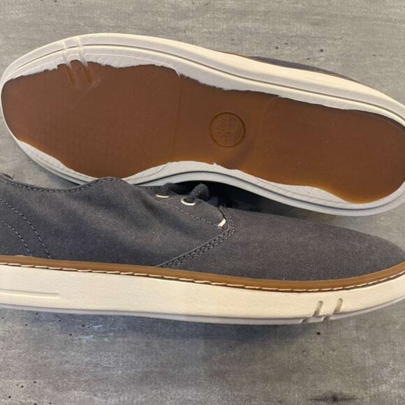 TIMBERLAND MEN'S HOOK SET LOW LACE SNEAKER BLACK CANVAS A6CNJ-EK7 ALL SIZES - Picture 5 of 7